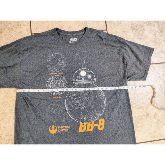 Star Wars BB-8 Astro Droid Men’s T Shirt Size 2XL Dark Gray FAST SHIPPING - Picture 3 of 16